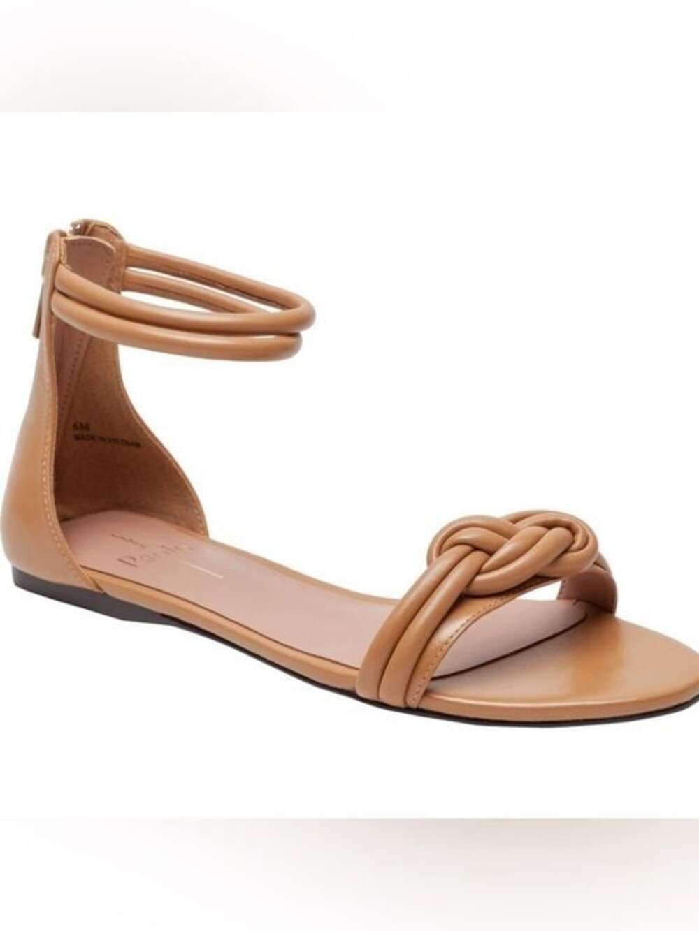 Paolo Tan Knotted Double-Ankle Strap Sandal - Picture 1 of 6